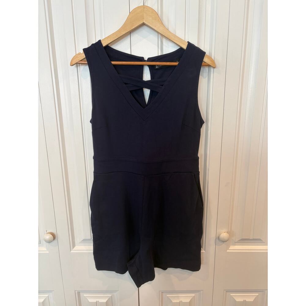 New York & Company Navy Romper Size Small